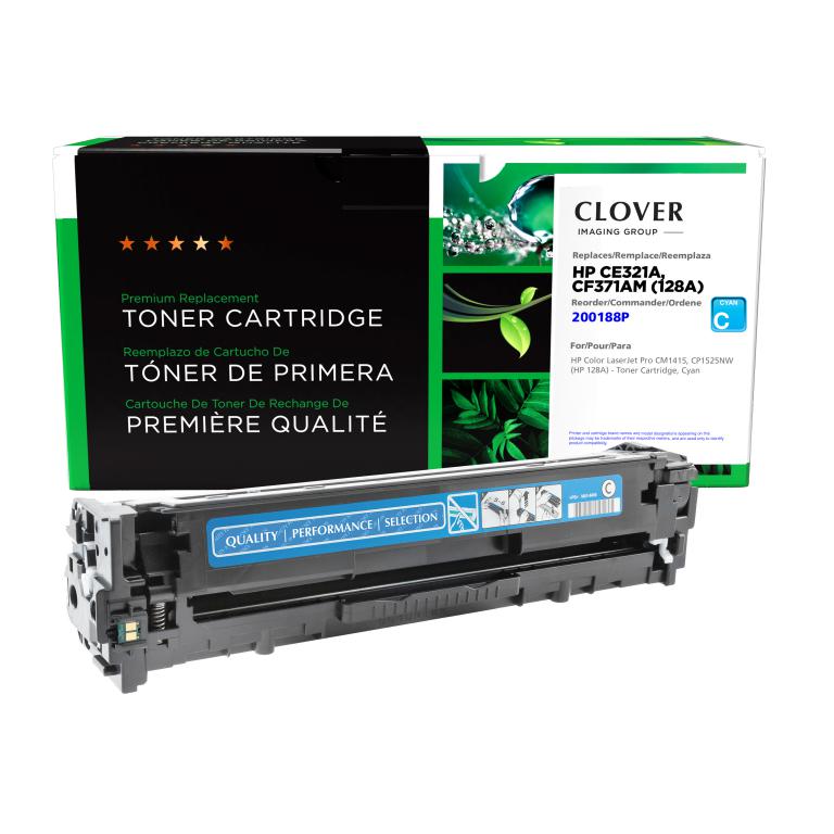 HP Color LaserJet Pro CM1415, CP1525NW, Cyan Toner Cartridge, CE321A