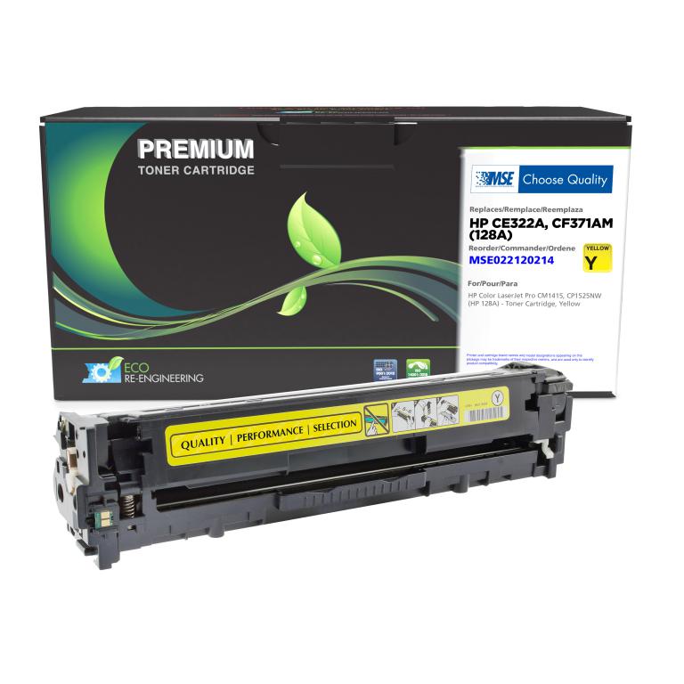 Yellow Toner Cartridge for HP CE322A (HP 128A)