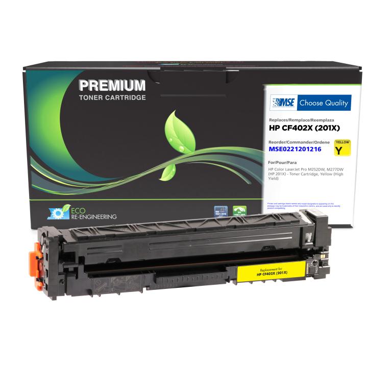 High Yield Yellow Toner Cartridge for HP CF402X (HP 201X)