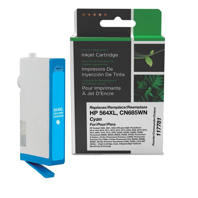 High Yield Cyan Ink Cartridge for HP CN685WN (HP 564XL)