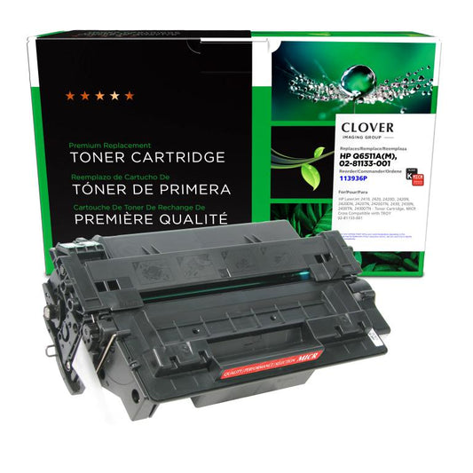 HP 2410, 2420, 2420D, 2420N, 2420DN, 2420TN, 2420DTN, 2430, 2430N, 2430TN, 2430DTN (Refurbished) MICR Toner Cartridge,Q6511A(M)
