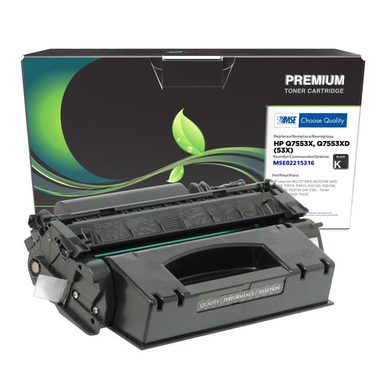 High Yield Toner Cartridge for HP Q7553X (HP 53X)