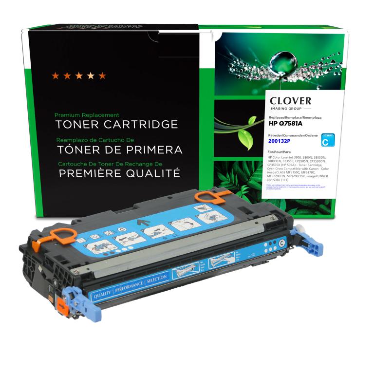 Cyan Toner Cartridge for HP Q7581A (HP 503A)