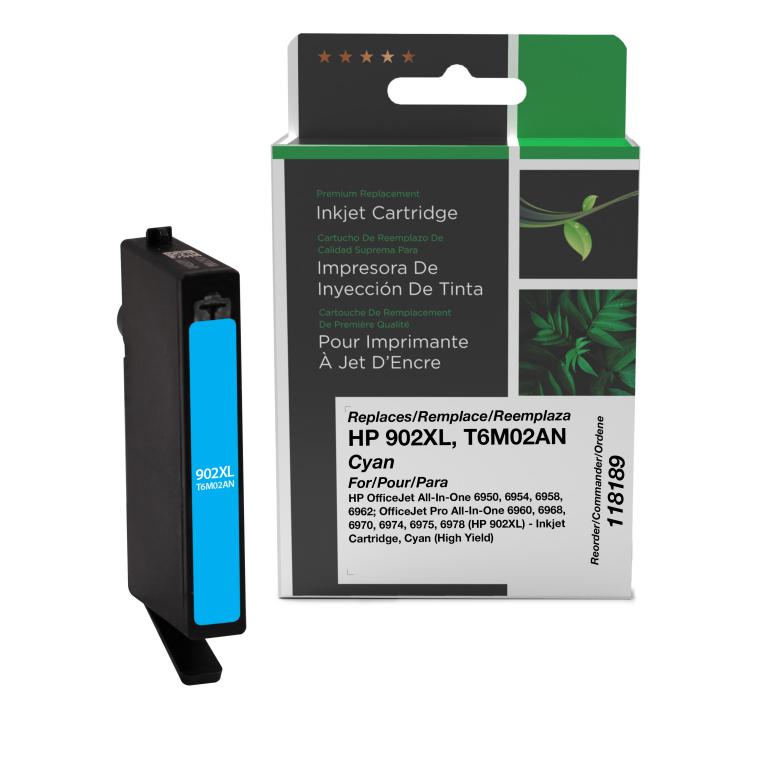 High Yield Cyan Ink Cartridge for HP T6M02AN (HP 902XL)