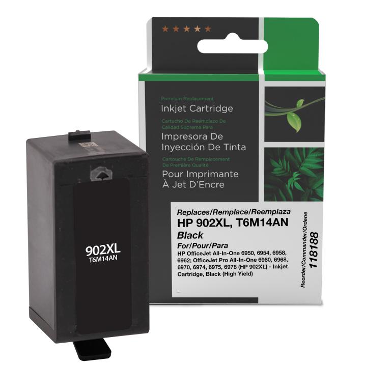 High Yield Black Ink Cartridge for HP T6M14AN (HP 902XL)