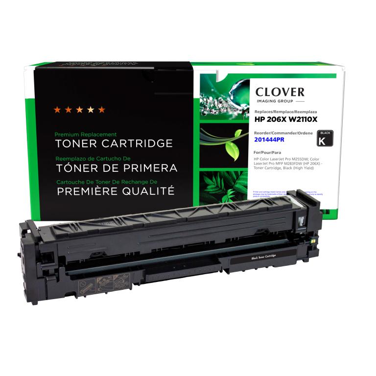 High Yield Black Toner Cartridge for HP W2110X (HP 206X)