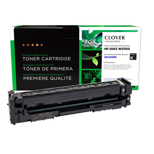 High Yield Black Toner Cartridge for HP W2110X (HP 206X)