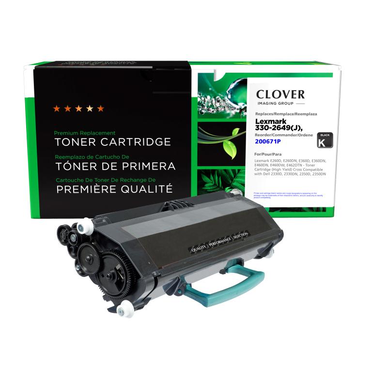 High Yield Universal Toner Cartridge for Lexmark E260/E360/E460/E462; Dell 2330/2350