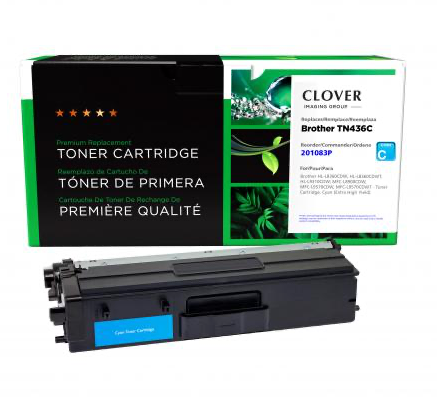 Clover Imaging Remanufactured Extra High Yield Cyan Toner Cartridge for Brother TN436C