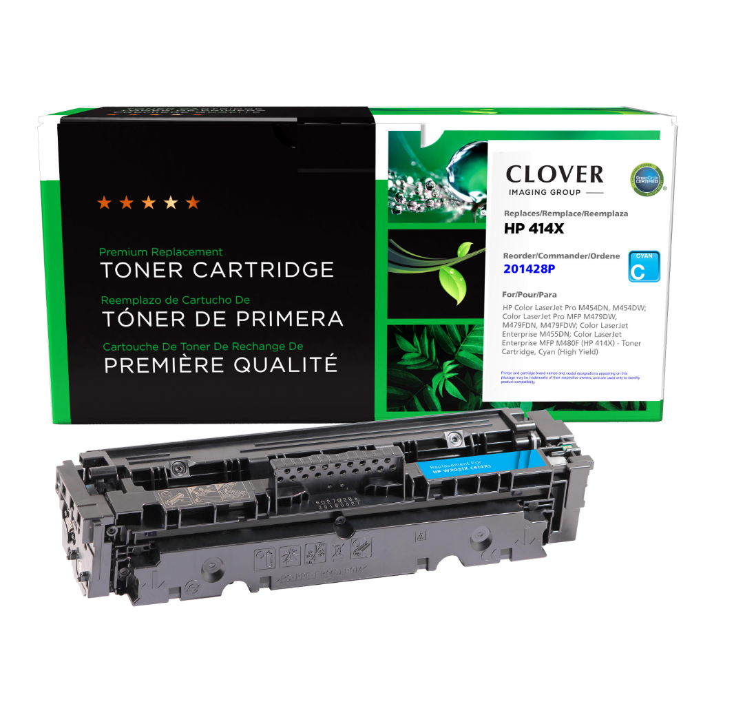HP M455DN, M454DW, M479FDW, M480F (Remanufactured) Cyan Toner Cartridge, 201428P