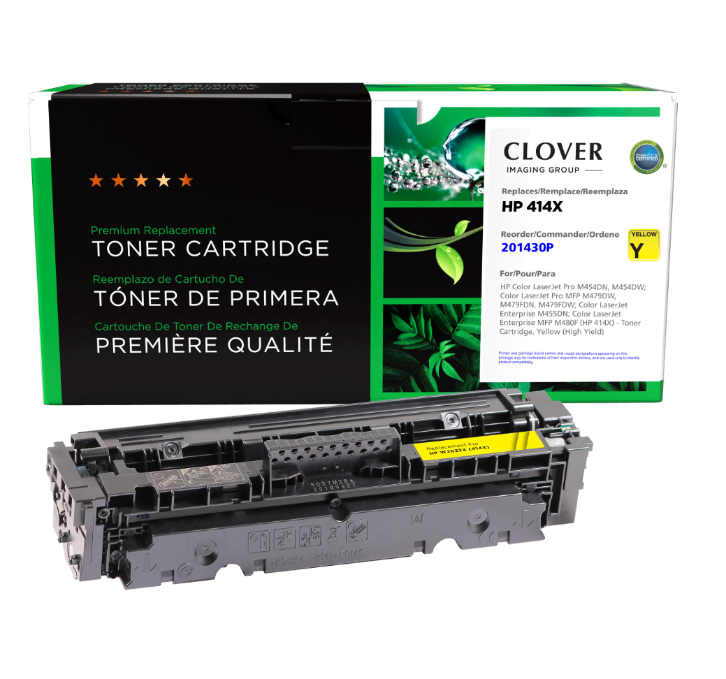 HP M455DN, M454DW, M479FDW, M480F (Remanufactured) Yellow Toner Cartridge, 201430P