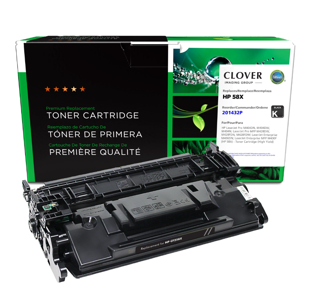 HP M406DN, E42540F, M430F, M404N Remanufactured High Yield toner 58X 201432P