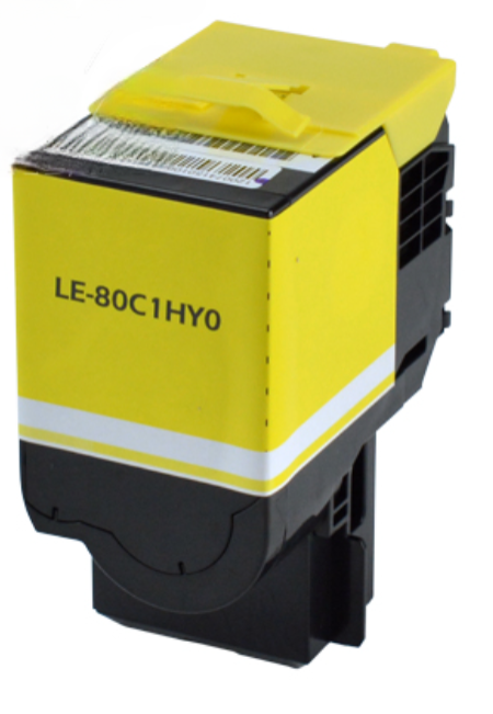 Lexmark 801HY Toner Cartridge, Yellow 3K High Yield, 80C1HY0