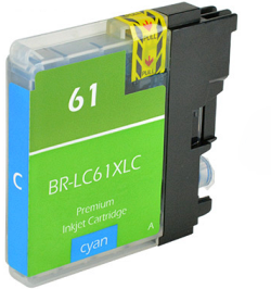 Brother LC61/LC65 Compatible InkJet Cartridge Cyan 1700 High Yield, LC61C/LC65HYC