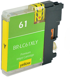 Brother LC61/LC65 Compatible InkJet Cartridge Yellow 1700 High Yield, LC61Y/LC65HYY