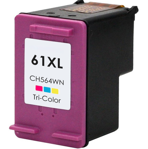 HP 61XL Remanufactured InkJet Cartridge Tri-Color 450 High Yield, CH564WN