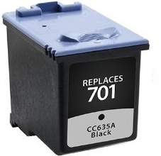 HP 701 Remanufactured INKJET CTG BLACK 350 YIELD, CC635A