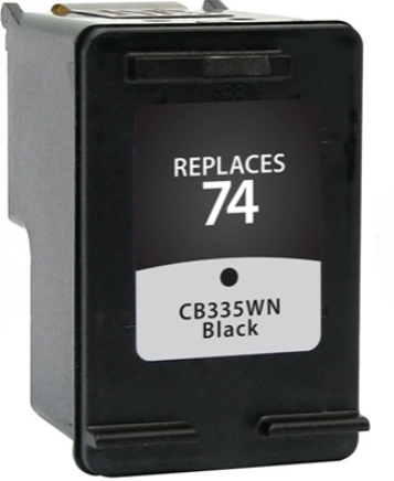 HP 74 Remanufactured InkJet Cartridge Black 200 Yield, CB335WN