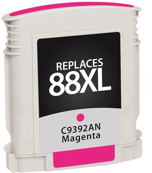 HP 88XL Remanufactured InkJet Cartridge Magenta 1540 High Yield, C9392AN