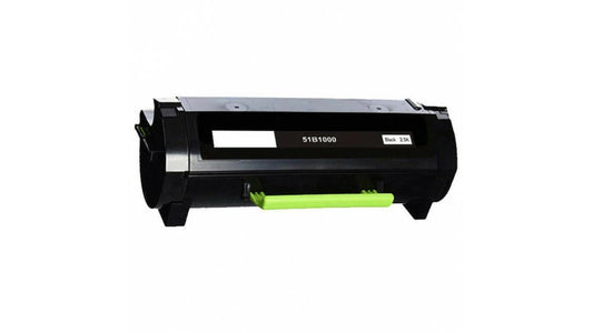 Lexmark 511 Compatible Toner Cartridge Black 6.5K Yield Jumbo, 51B1000