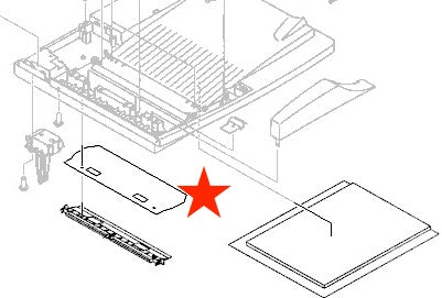 HP 4100/4101 Film Guide (clear mylar sheet), RB2-8793