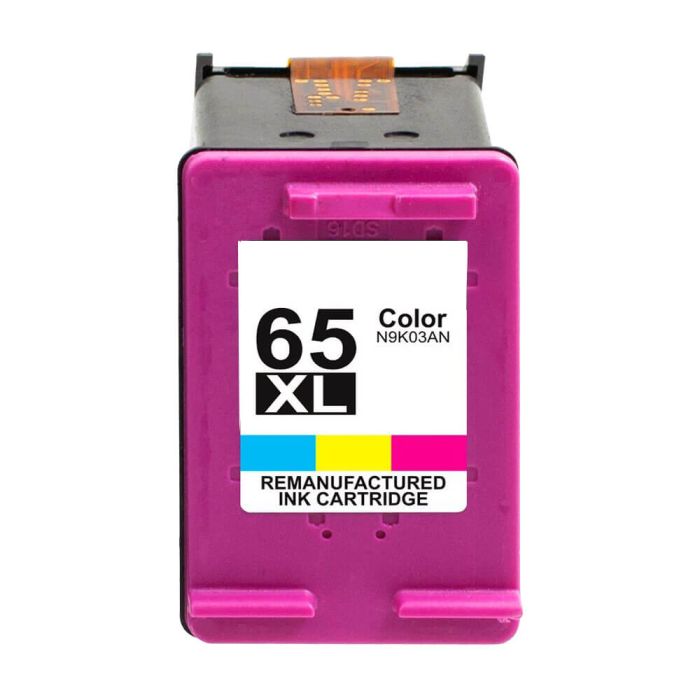 HP 65XL Remanufactured InkJet Cartridge Tri-Color 300 High Yield, N9K03AN