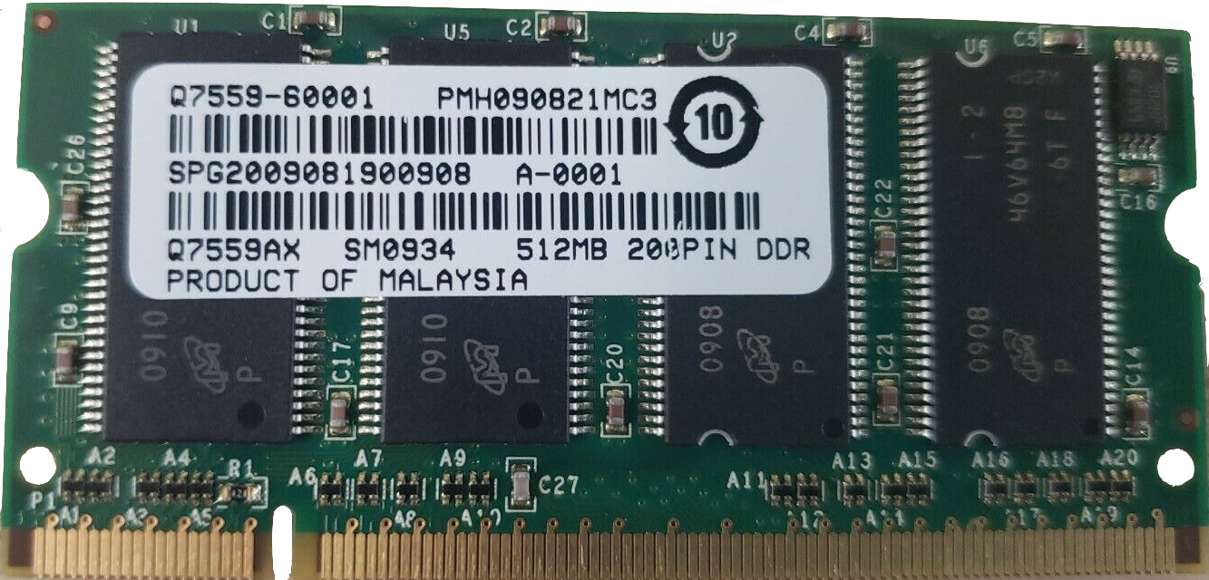 HP Color LaserJet CM6030/CM6040 512MB Memory Chip, Q7559-60001